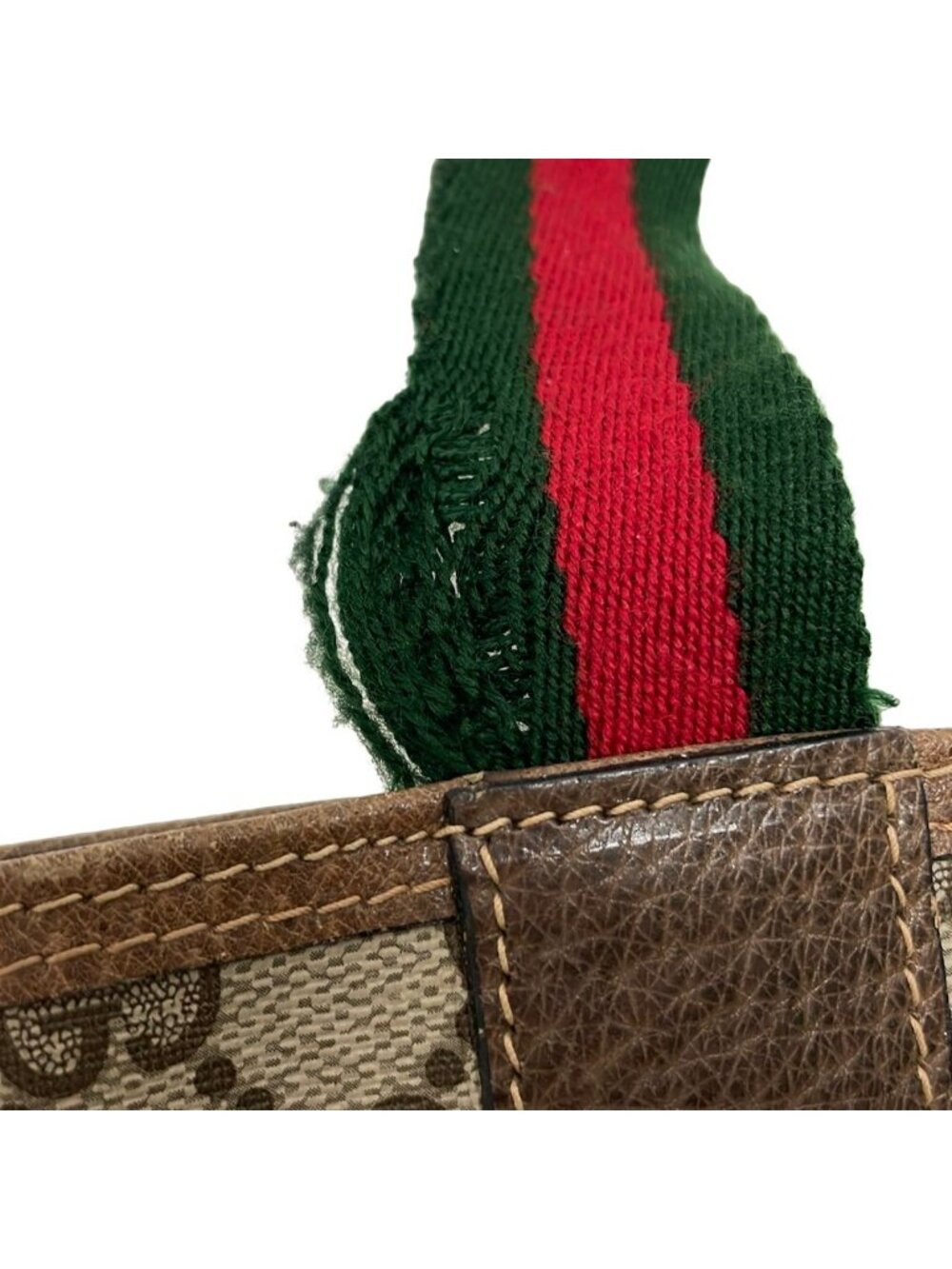 Gucci Tote Collection GG Plus Supreme Sherry Beige Brown Multi Cotton Leather - Picture 10 of 10